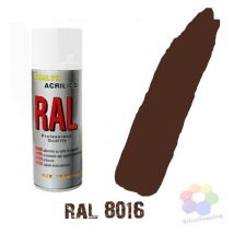 Bomboletta spray acrilico colori ral vernice graffiti rapida essiccazione 400 ml colore: marrone mogano ral 8016