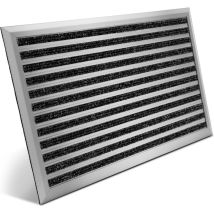 AluGant dl Alu-Fußmatte Silber, 1.5cm, 70cm, 100cm - Bomoe