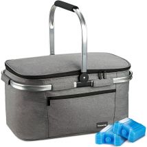 Borsa Termica Cesta Isolante IceBreezer K47 - Borsa frigo da Campeggio Pieghevole - 47x27x26 cm - 32 Litri - Bomoe