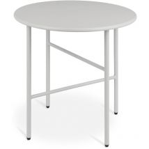 Bomoe - Petite Table Basse Ronde en Métal ø 44 cm Gris clair