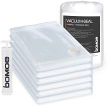Sac sous vide vetement Knippa – Sacs sous vide pour couettes, coussins et plus – Set de 6 (80x100cm) + pompe – Sac sous vide vetement aspirateur
