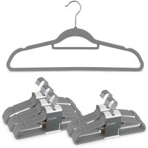 Bomoe - set de 50 perchas ropa Ivar - perchas recubiertas de terciopelo antideslizante - perchas pantalones - giratorio 360°, barra estable para