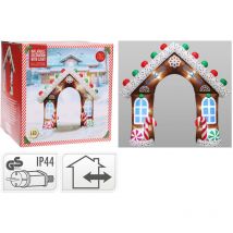 Basics - maison de bonbon gonflable avec led, ip44, 220v, 290x70x270cm.