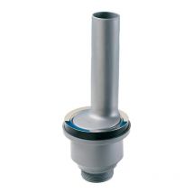 Bonde 2p avec tube de surverse en pp gris, longueur 170 mm