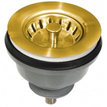 Bonde à panier D.86mm pour trou de 60mm, gold satin PVD