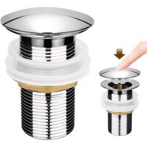 Bonde à ressort pour lavabo - bonde pop-up clic-clac à poussoir