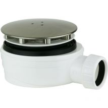 Vicario - Bonde avec siphon universel pour receveurs de douche acier brossé 836/SACP.07 acier inoxydable brossé