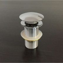 Bonde clic-clac – 66x78 mm – Laiton chromé – Diamètre bonde, Type de système de vidage, Matières, Nombre de cuves, Finition métal, Hauteur du panier, 
