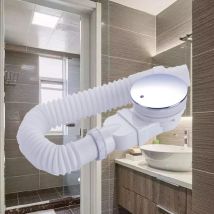 Bluedeer - Bonde de douche 90 mm, extra plat, trou de vidange pour bac de douche, siphon avec système anti-odeurs, tamis à cheveux, couvercle