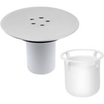Bonde de Douche 90 mm/115mm, SopimusZ Remplacement de Couvercle de Siphon Douche, Capot Bonde Universelle, Prise de Douche Chromé, Débit Rapide
