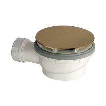 Cristina Ondyna - Bonde de douche avec capot extra plat - Hauteur 64 mm - Or rose brossé