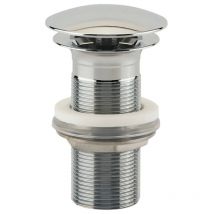 Valentin - Bonde design pour lavabo écoulement libre, hauteur 100 mm, laiton chromé