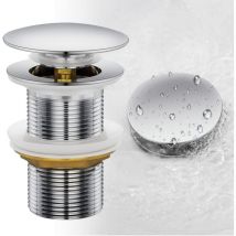 Bonde de Lavabo, Pop Up Bonde Lavabo Universel, Bonde de Lavabo Sans Trop Plein pour Lavabo en Cuivre