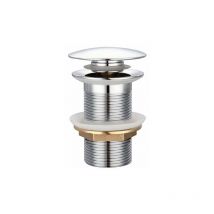 Bonde de Lavabo Standard-G 1¼ sans Trop Plein Bonde de Vidage Universel Bonde Pop Up Automatique pour Lavabo en Cuivre Chromé Pour bassin sans