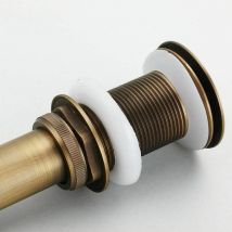 Bonde et accessoires pour vasque et lavabo,Pop-up Rétro Bouchon Bonde de Lavabo Vidange sans Trop-Plein en Laiton Bronzé Universel Valve Draineur