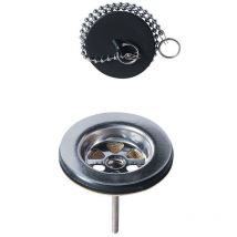 Bonde évier Ø60 à bouchon en laiton Wirquin Pro