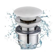 Bonde de Lavabo Bonde Pop-up avec Trop-plein Équipé Panier-filtre Bonde de Vidage en Cuivre Chromé Vanne de Vidange Quick-clac