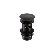 Bonde lavabo noir mat pour vasques avec trop-plein