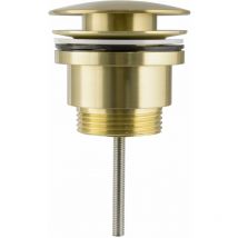 Bonde lavabo or brossé pour vasques avec ou sans trop-plein