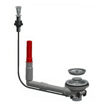 Scarico automatico del lavello a cavo con troppopieno verticale