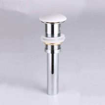 Piezzi - Desagüe lavabo + tapa redonda cerámica blanca - baño