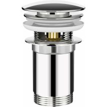 Bonde Universelle,Bonde de Lavabo, Bonde de Vidage avec Trop-plein pour Cuisines, Bain, Lavabo (Orifice de vidange 41-53mm), Évier, Pop Up