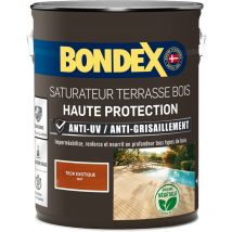 Bondex - Saturador para terrazas de madera exterior - Anti-UV, anti grisáceo - Teck - 5 litros