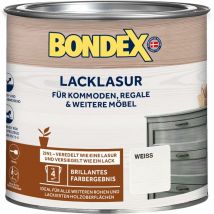 Vernice effetto impregnante 2in1 bianco per legno interno 375ml - Bondex
