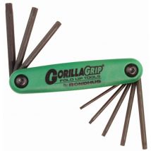 GorillaGrip Messer mit 8 Torx-Schlüsseln T9 - T40 Bondhus 12634