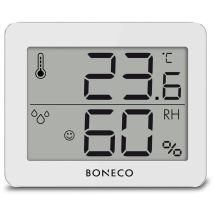 BONECO – 44817 – Thermo-hygromètre numérique compact – Détecteur d'humidité – Alimentation électrique