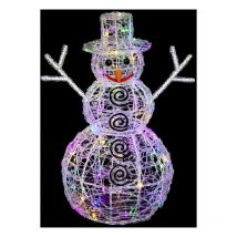 Bonhomme de neige lumineux multicolore 60cm