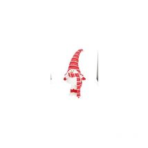 Bonhomme de neige debout 'Eira' Ø22x64-94cm en polyester blanc et rouge