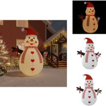 Vidaxl - Bonhomme de neige gonflable avec led 360 cm - Décorations De Noël - Bonhomme De Neige Gonflable - Éclairage Extérieur - Décorations