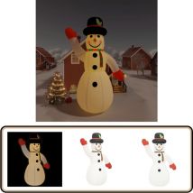 Vidaxl - Bonhomme de neige gonflable de Noël avec led 1000 cm - Décorations De Noël - Bonhomme De Neige Gonflable - Décorations Intérieures