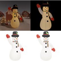 Vidaxl - Bonhomme de neige gonflable de Noël avec led 805 cm - Décorations De Noël - Bonhomme De Neige Gonflable - Décorations Intérieures