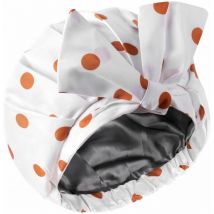 Cyslmuk - Bonnet de douche pour femme, bonnet de douche imperméable Bonnet de cheveux réutilisable pour douche, grand bonnet de douche, avec sangle