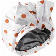 Bonnet de douche pour femme, bonnet de douche imperméable Bonnet de cheveux réutilisable pour douche, grand bonnet de douche, avec sangle de nud de