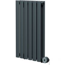 Boone Radiators - Boone Anthracite 600mm x 360mm Horizontal Digital Thermostatic Electric Double Panel Radiator