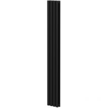 Boone Radiators - Boone Colore Matt Black 1600mm x 240mm Vertical Double Panel Radiator