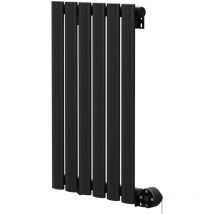 Boone Radiators - Boone Colore Matt Black 600mm x 360mm Horizontal Digital Thermostatic Electric Single Panel Radiator