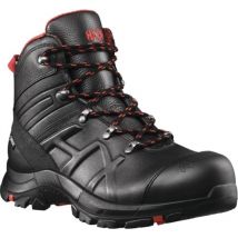 Haix - Botas de seguridad be Safety 54 Mid 95 (44) piel negro / rojo