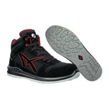 Boot de seguridad de sudor de Clifton Mid 43 Black/Red S3 en iso 20345: 2011 Leather