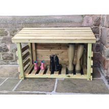 Churnet Valley - Boot Storage - Timber - L50 x W100 x H68 cm - Minimal Assembly Required