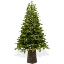 BOP - Albero di Natale in pe e pvc, con Luci incorporate e Base Tronco, Borsa Omaggio, Zeus 240 cm
