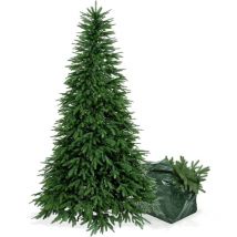 BOP Albero di Natale in PE Real Touch e PVC, rami rasoterra, realistico, Borsa Omaggio, Orione 210 cm