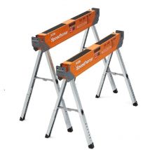 Bora - PM-4500 portabler Sägebock Speedhorse, höhenverstellbarer Tischständer mit klappbaren Beinen und Metallplatte, 800 Kg, 2 Stk