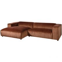 Valencia Divano angolare - stoffa / rame 304x164x69