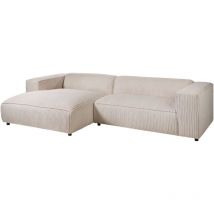Valencia Divano angolare - stoffa / avorio 304x164x69