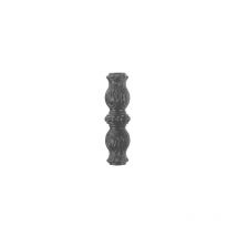 Borchia decorativa per barre tonde Ø16mm - Altezza 135mm larghezza 36mm - Ferro battuto - Saldatura