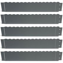 Bordature per prato 5 mt grigio antracite flessible altezza 18 cm x 5 pz